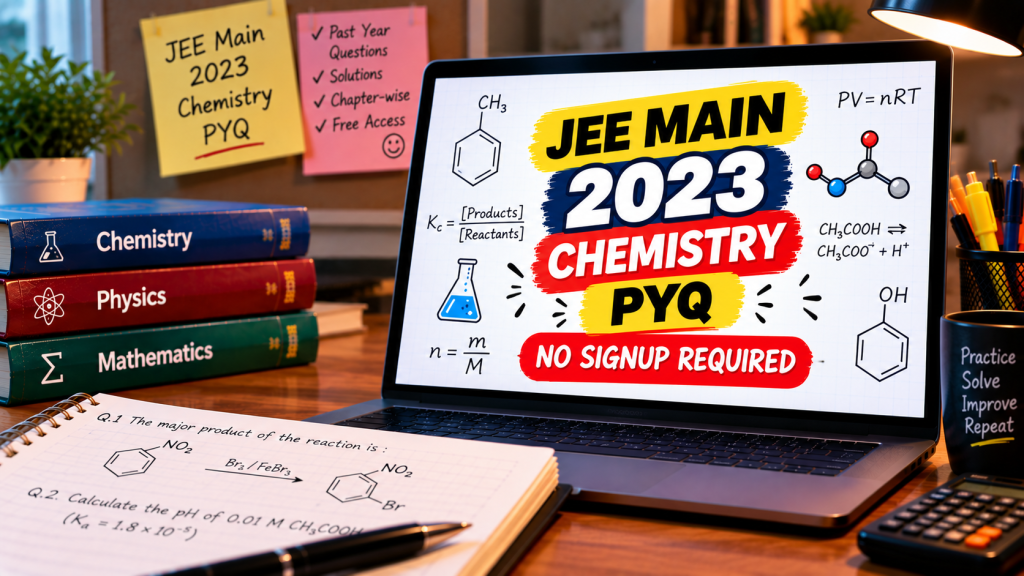 JEE Main Chemistry 2023 Study Desk